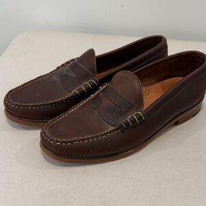 Classic Men's Brown Leather Penny Loafers